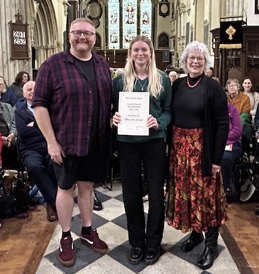 Photo of certificate presentation